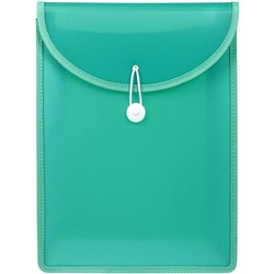 Marbig Document Wallet A4 Top Load 65mm Gusset Spearmint Green