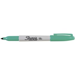 SHARPIE FINE POINT MARKER Permanent 1.0mm Fine Aqua Box of 12