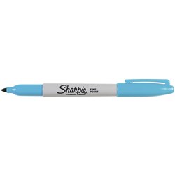 SHARPIE FINE POINT MARKER Permanent 1.0mm Fine Turquoise Box of 12