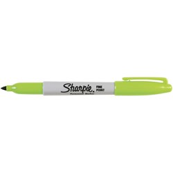 SHARPIE FINE POINT MARKER Permanent 1.0mm Fine Lime Box of 12