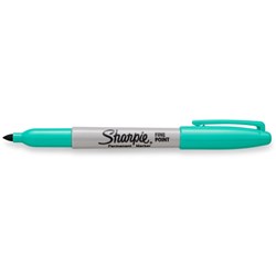 SHARPIE FINE POINT MARKER Permanent 1.0mm Fine Jetset Jade Box of 12