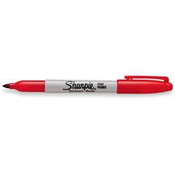 SHARPIE FINE POINT MARKER Permanent 1.0mm Fine Racey Red Box of 12