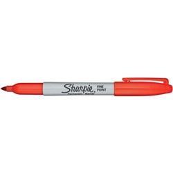 SHARPIE FINE POINT MARKER Permanent 1.0mm Fine Optic Orange Box of 12