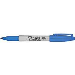 SHARPIE FINE POINT MARKER Permanent 1.0mm Fine Techno Blue Box of 12