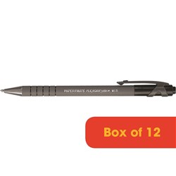 PAPERMATE BALLPOINT PEN Flexgrip Retractable Medium EAN Black Box of 12