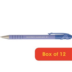 PAPERMATE BALLPOINT PEN Flexgrip Retractable Medium EAN Blue Box of 12