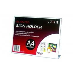 Deflecto Sign Holder A4 Slanted Lscape Jp47301