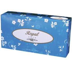 REGAL FACIAL TISSUES 2 PLY BOX 100