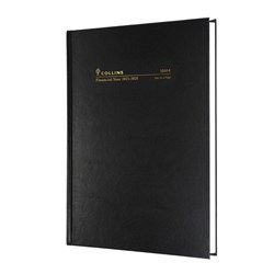 Collins Financial Year Diary A5 Day To Page Black