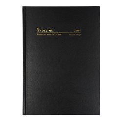 Collins Financial Year Diary A5 2 Days To Page Black