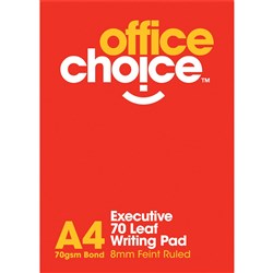 OFFICE CHOICE EXECUTIVE PAD A4 Ruled 70gsm 70 Leaf TO